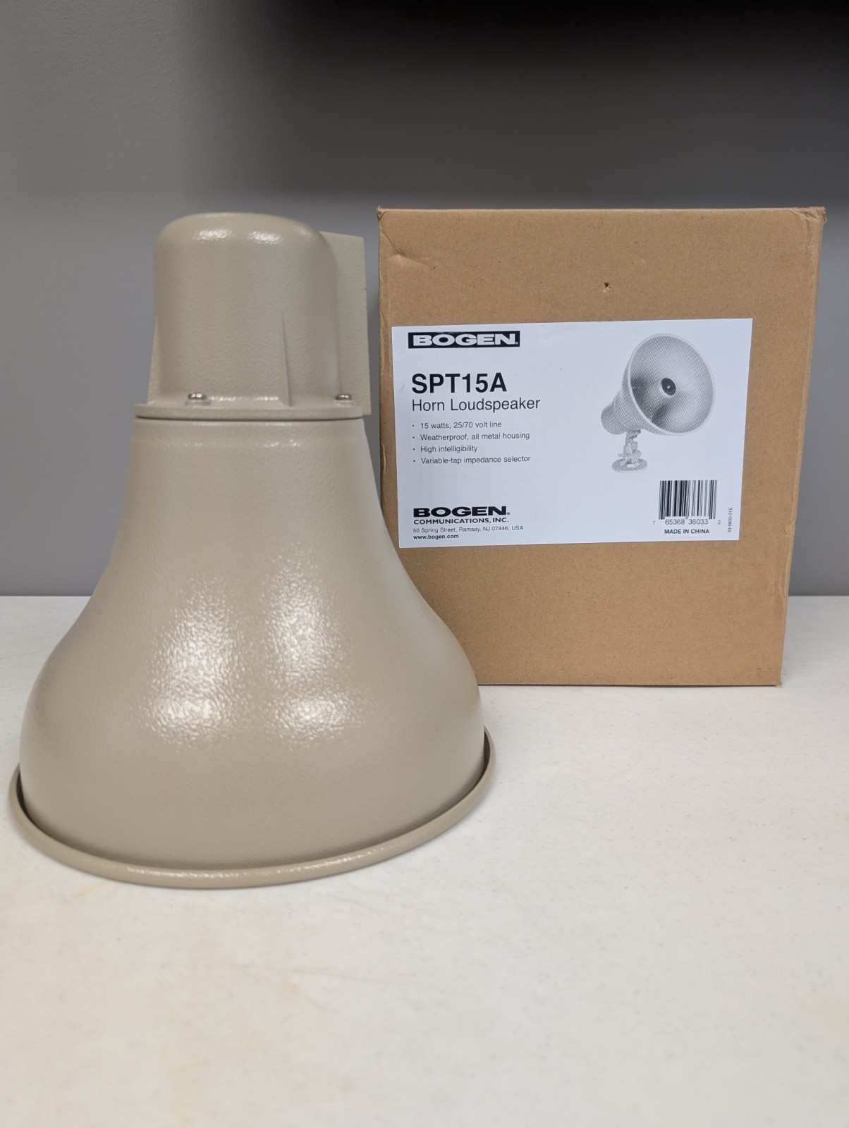 Used Bogen SPT15A Speaker for Alarm and Camera Security Systems.
