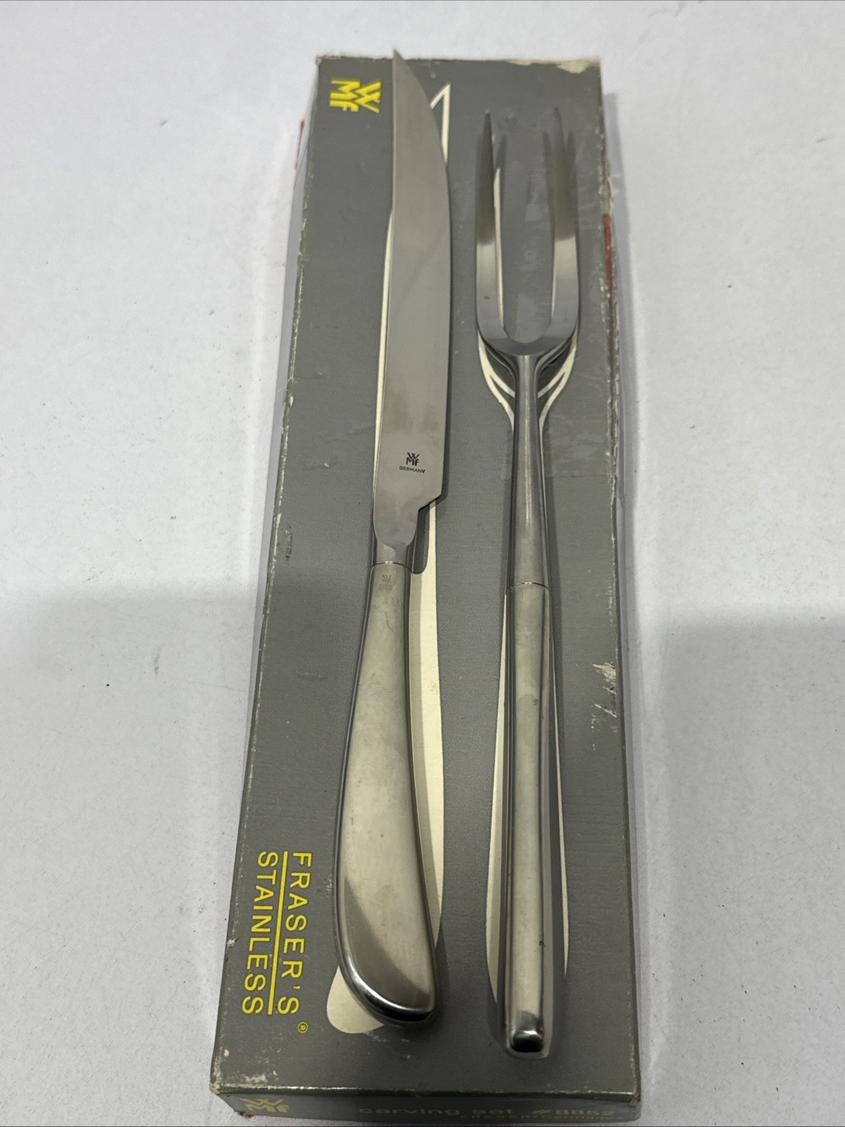 FRASER’S STAINLESS CARVING SET #8852 Germany MMF-CROMARGAN Vintage