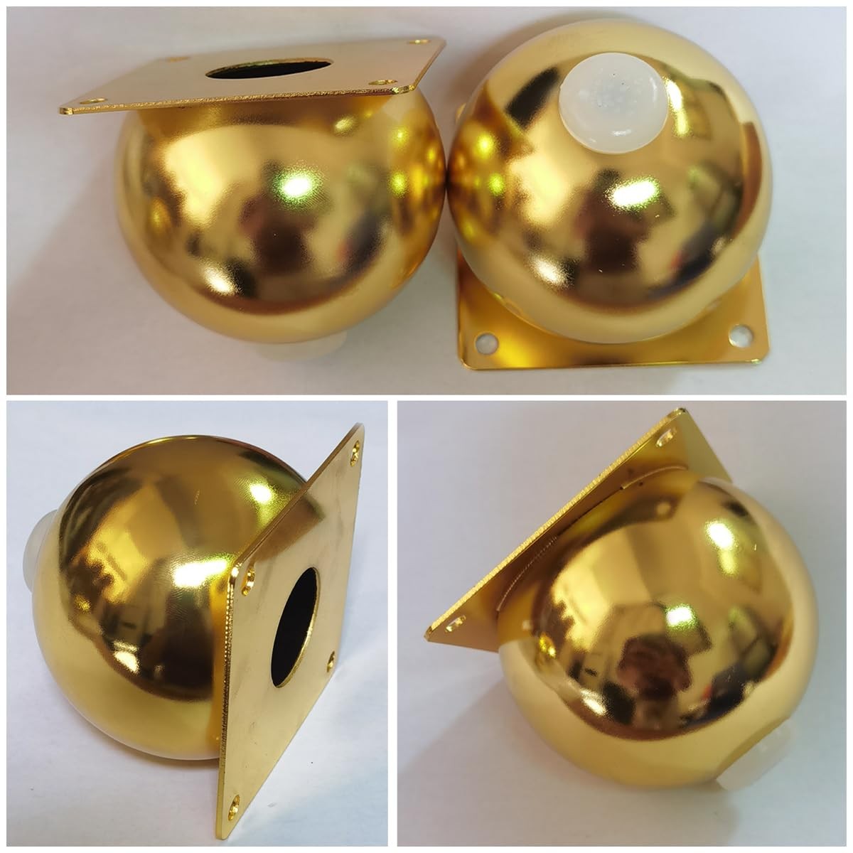Golden Furniture Legs 3 Inch Heavy Duty Metal Round Ball Shape Sofa/Table Leg...