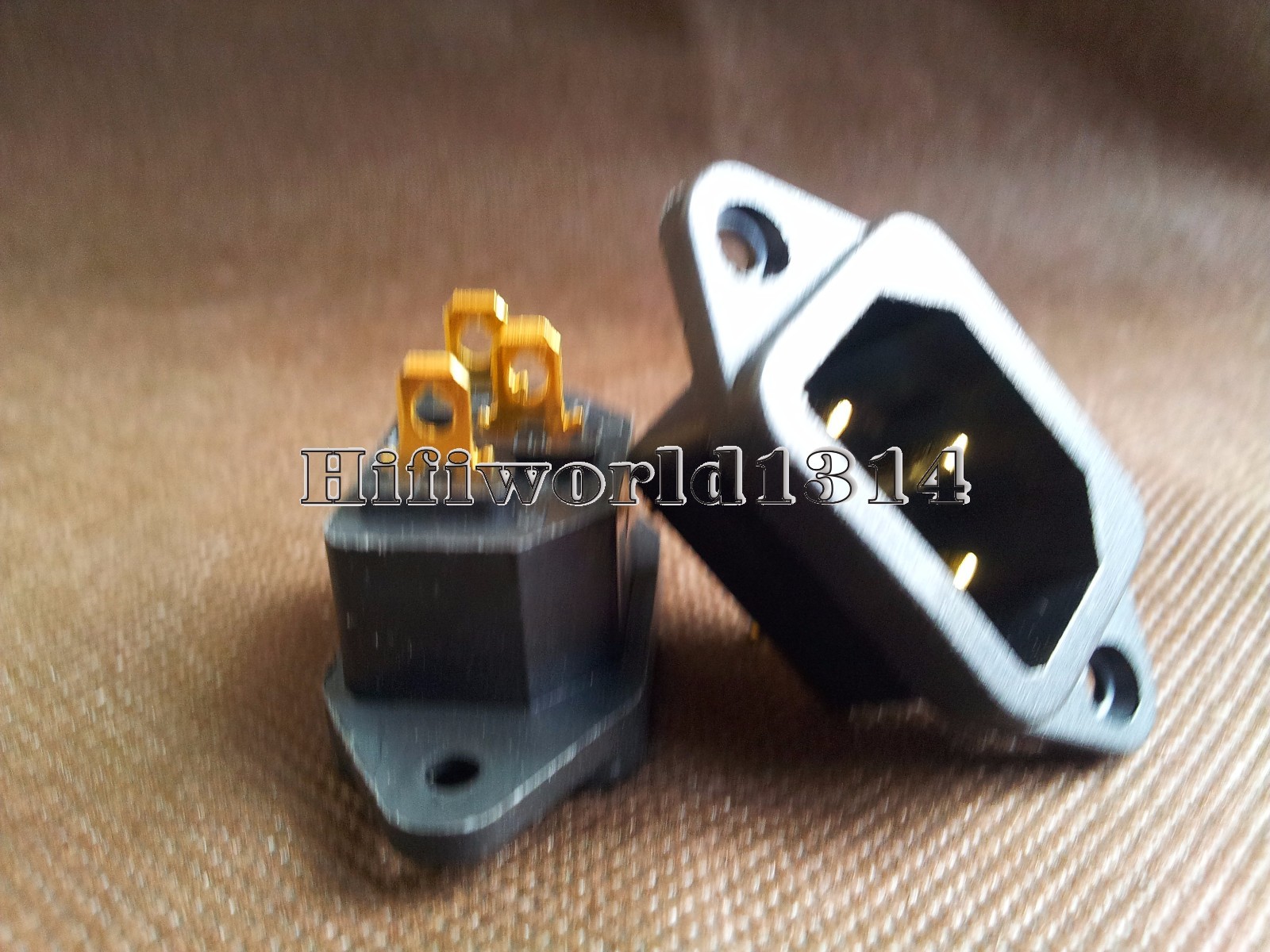 1x Gold Plated IEC AC Inlet Solder Socket Power Socket HIFI