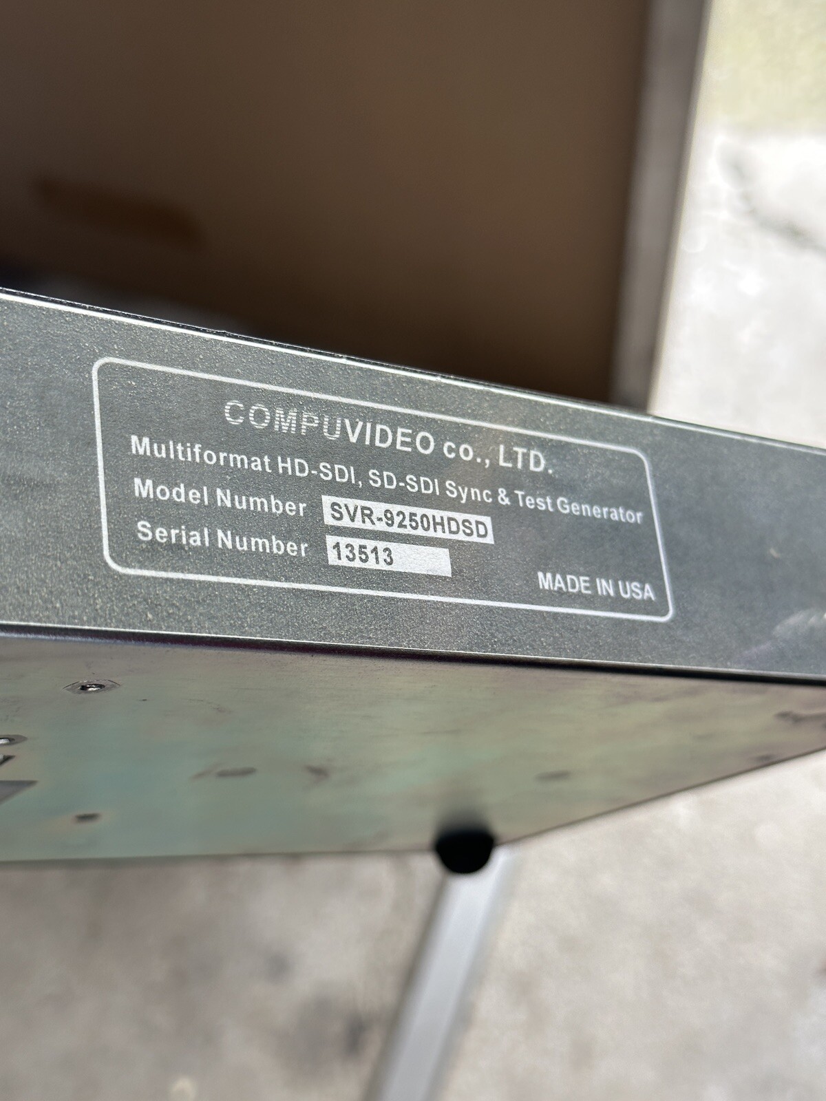 Compuvideo svr-9250hdsd Sync And Test Generator
