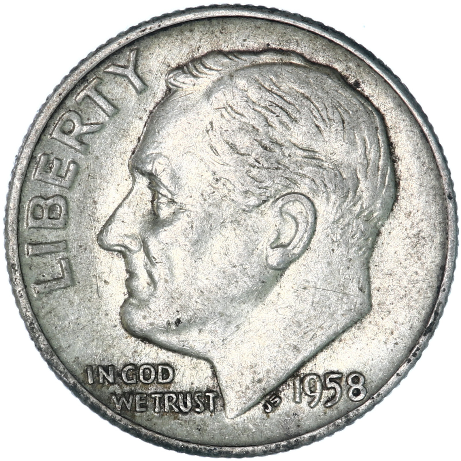 1958 (P) Roosevelt Dime 90% Silver Extra Fine XF