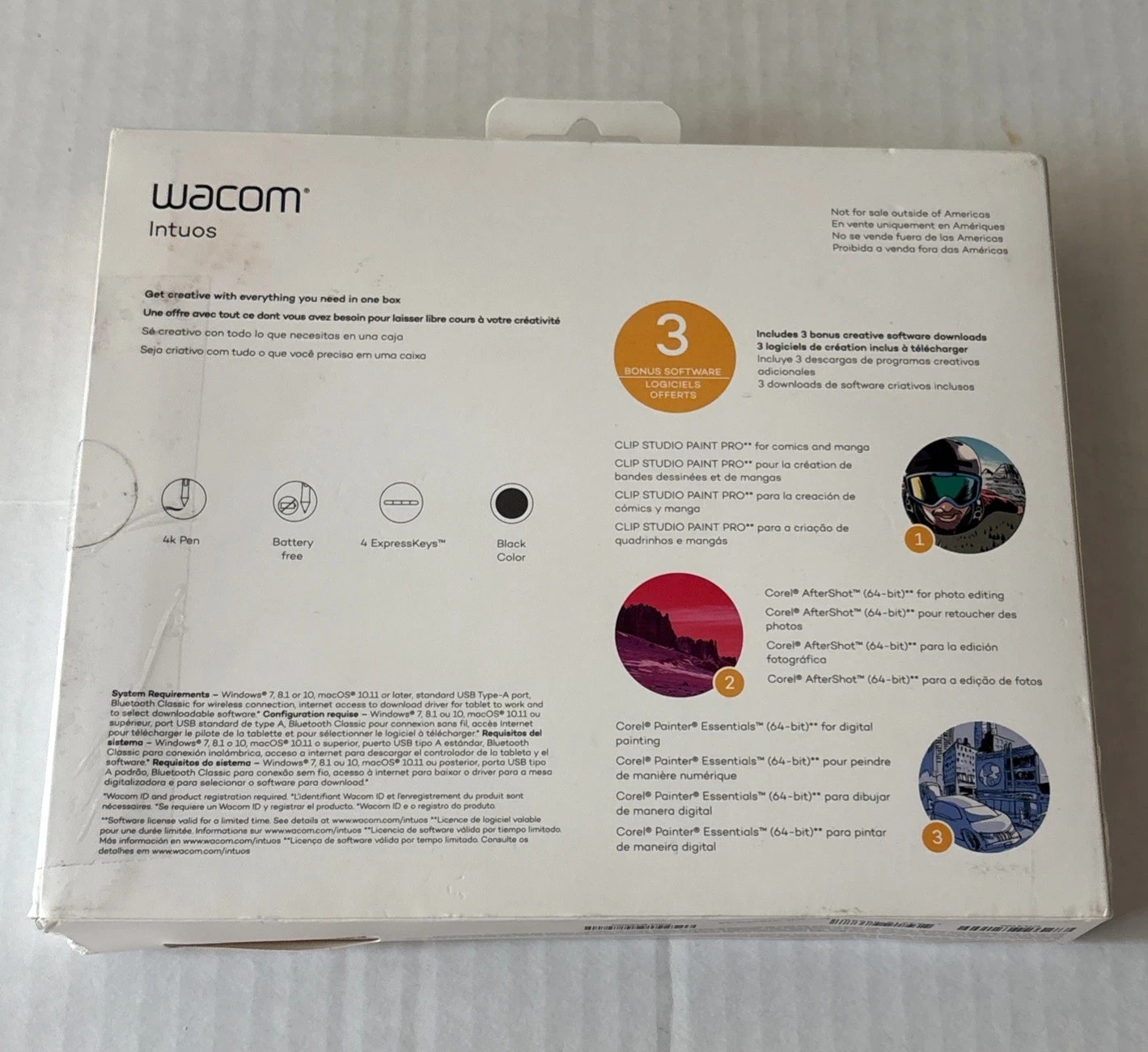 Wacom Intuos CTL-4100 Small Drawing Tablet. Pre-owned - Gently Used