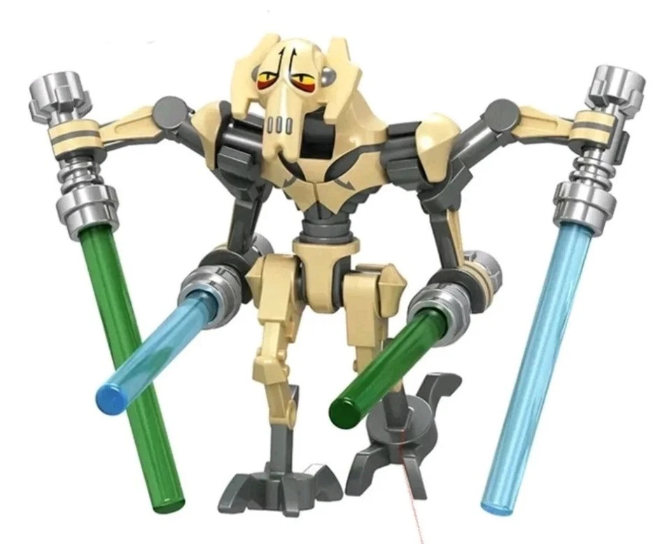 CUSTOM Star Wars Tan General Grievous Brick Minifigure Mini Fig