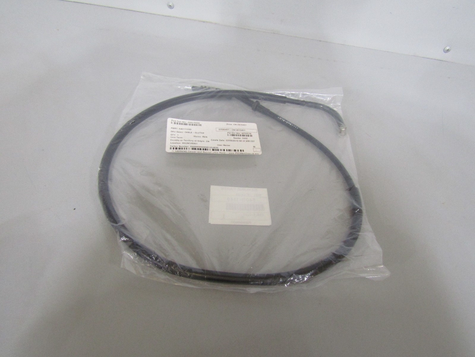 GENUINE KAWASAKI NOS OEM CLUTCH CABLE 54011-1340 1994-2009 EX500 NINJA 500R