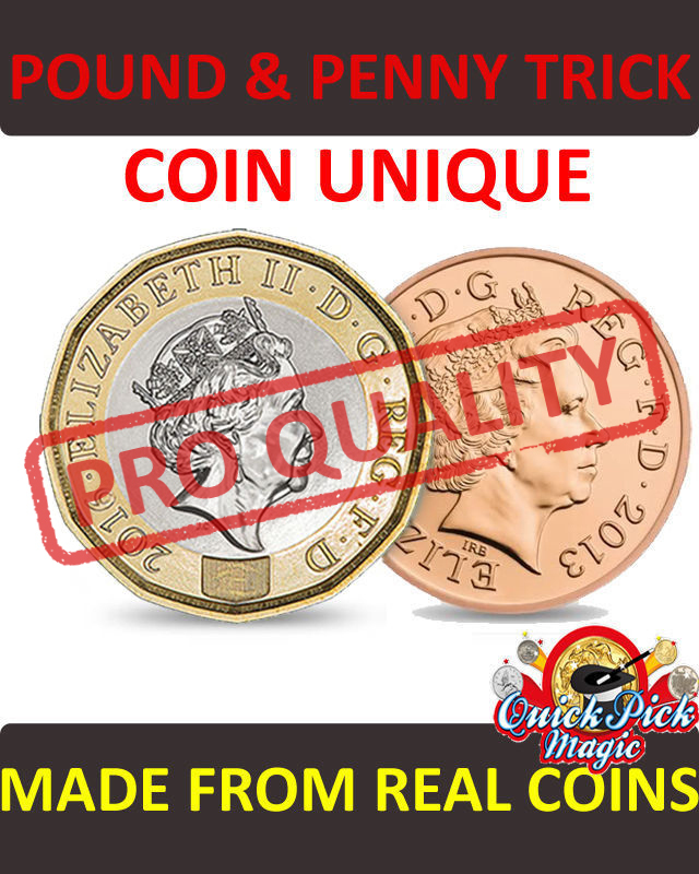 COIN UNIQUE NEW £1 COIN VERSION - 12 SIDED NEW POUND COIN CLOSE UP MAGIC TRICK