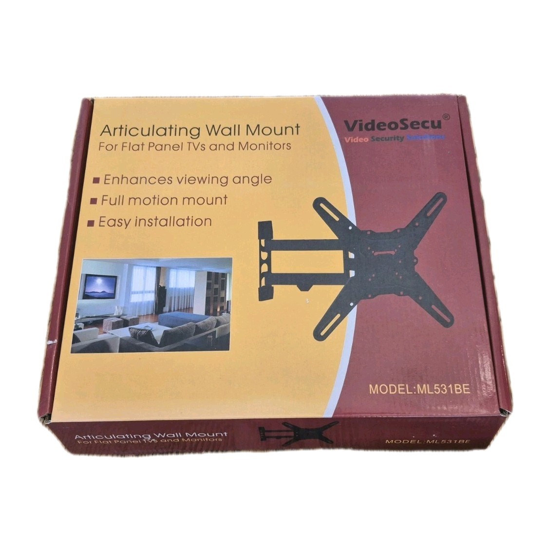 NEW Articulating Wall Mount For Flat Panel TVs and Monitors VideoSecu ML531BE
