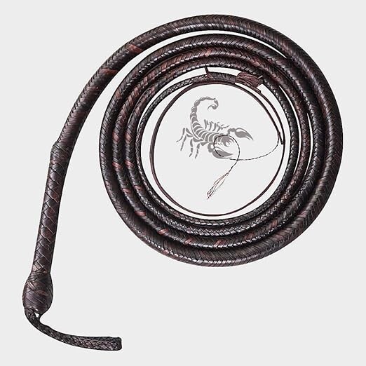 BullWhip Rope Core 08 Feet 16 Strands Real Cowhide Leather Equestrian Bullwhip