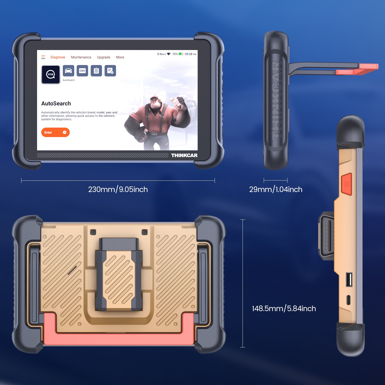 ThinkScan 689BT With Car Key Programmer Life Free OBD2 Bidirectional Scanner