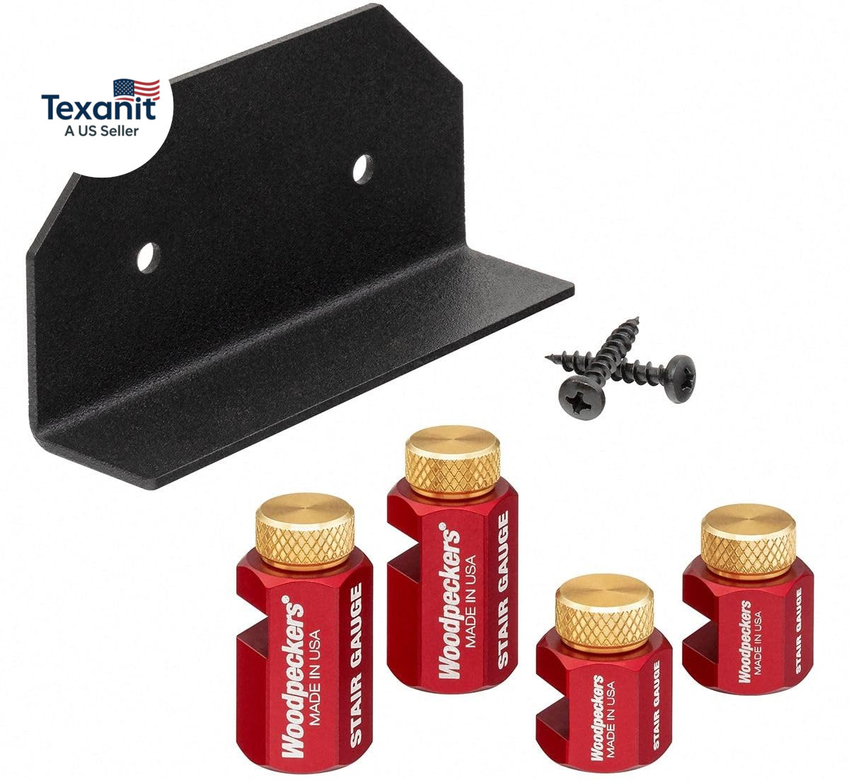 Stair Gauge Set, 4 Pack Set - Two Sizes (Extra Tall/Deep & Thin Pairs), Made in