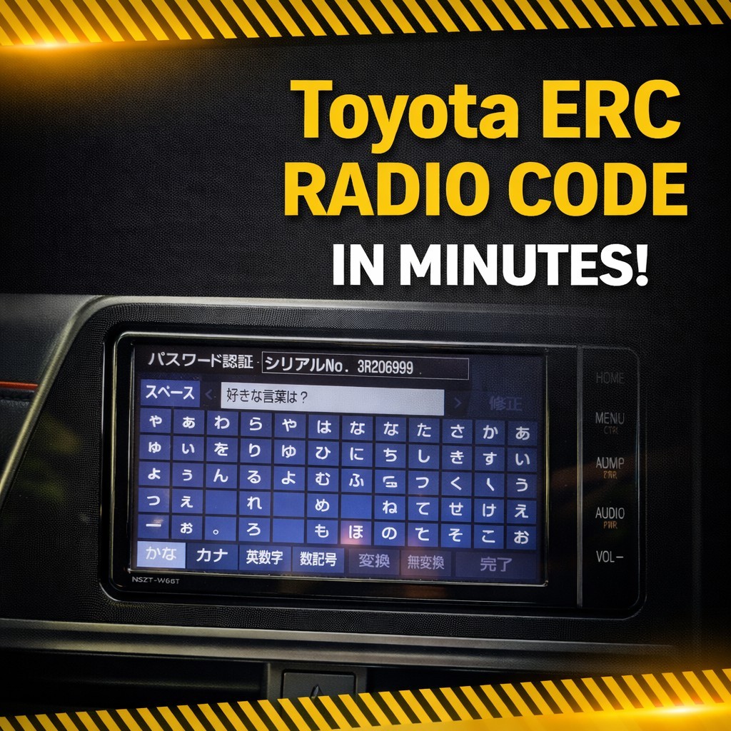 ✅ Toyota NSCP-W64 NSZA-X64T NSZN-W64T NSZT-W64 Radio Code Unlock ERC