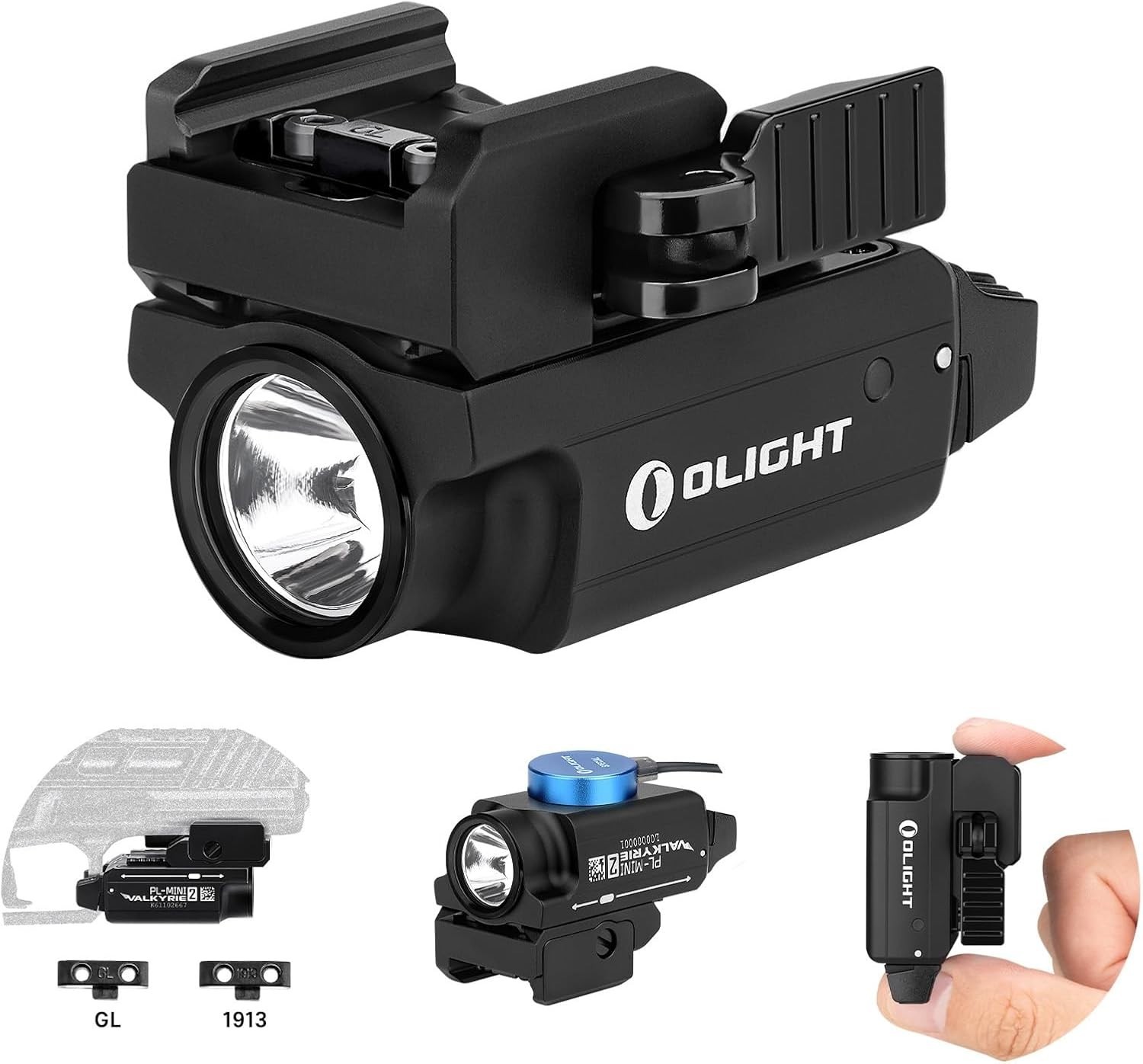 Compact 600 Lumen Pistol Weapon Light USB Rechargeable