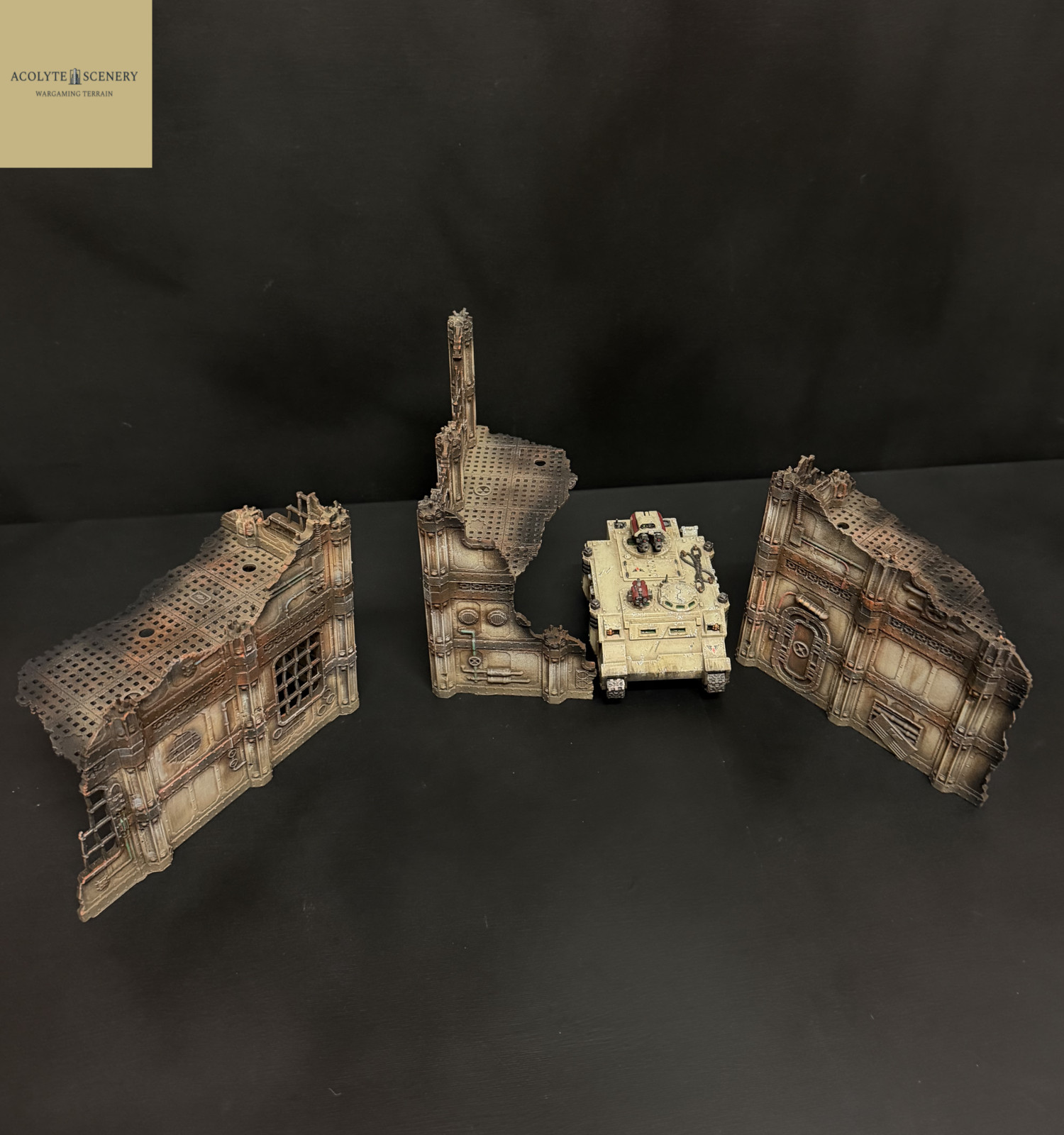 28mm Wargaming Terrain 3 Ruin Bundle Easy-Build compatible with 28mm Wargames