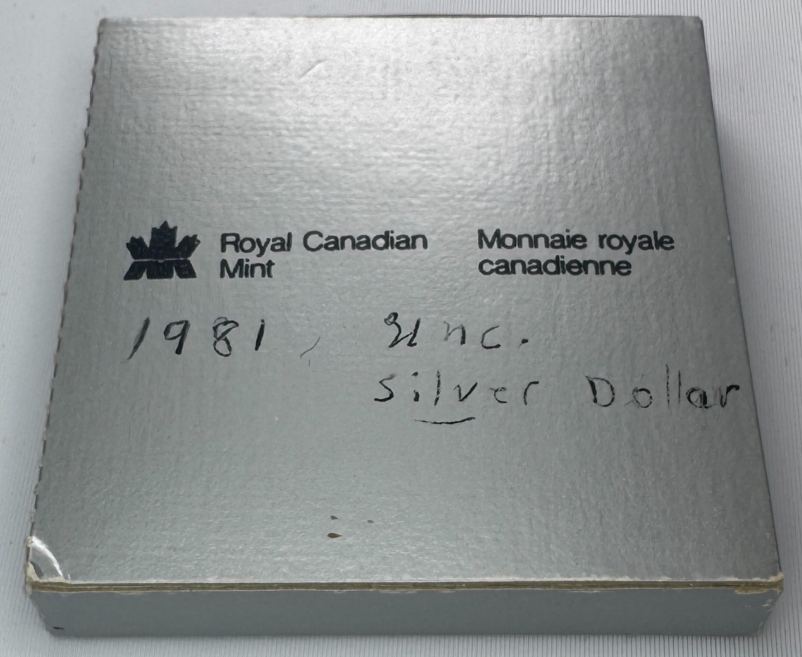 1981 BU Canada Railway Train Engine Silver Dollar RCM Uncirculated Coin Toning