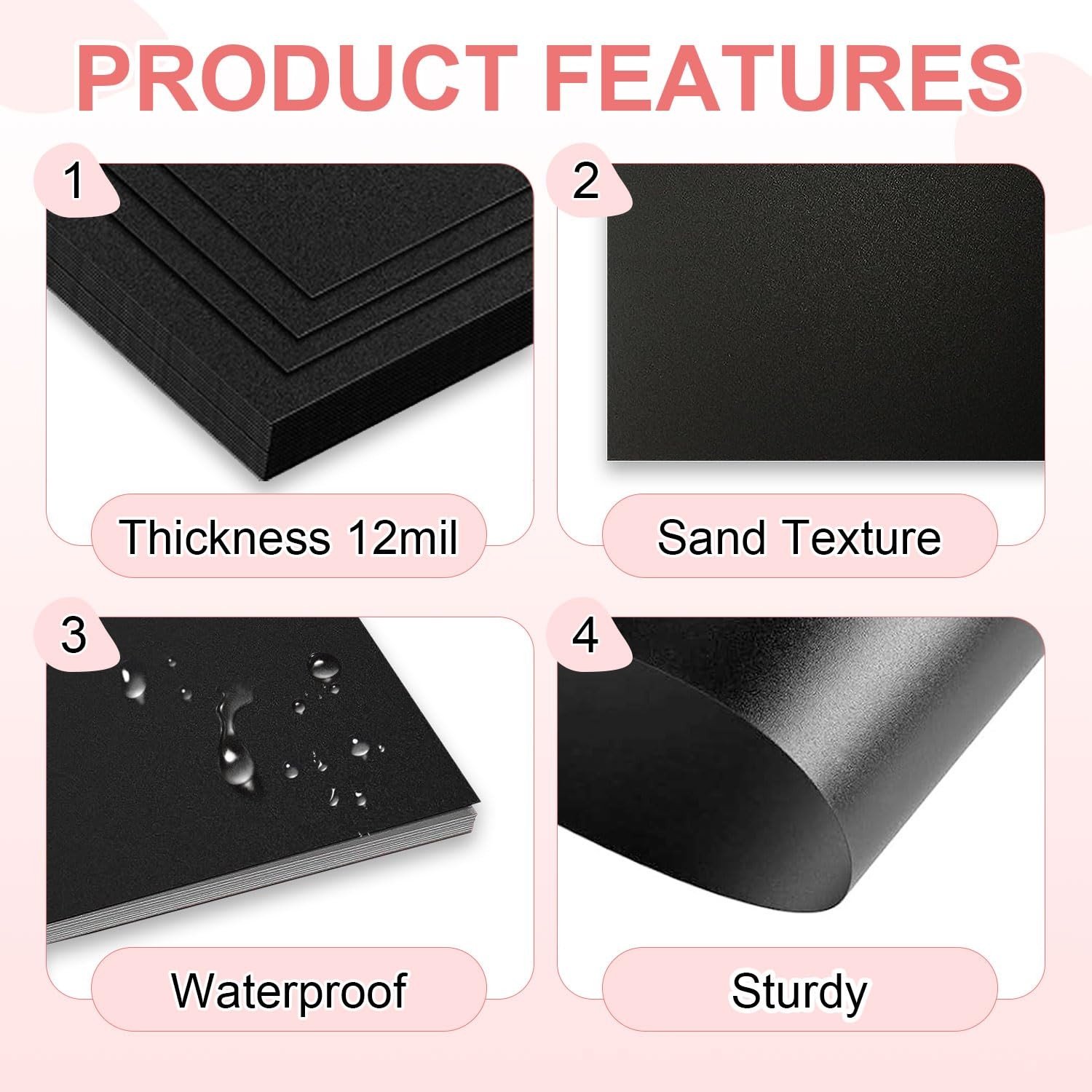 100 Pack 12 Mil Poly Binding Covers,Sand Texture Binding Presentation Covers,...