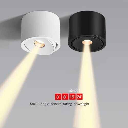 Led Spotlight Dimmable Ultra-thin Small Beam Angle Spotlights 3°8°15°24° Ceiling