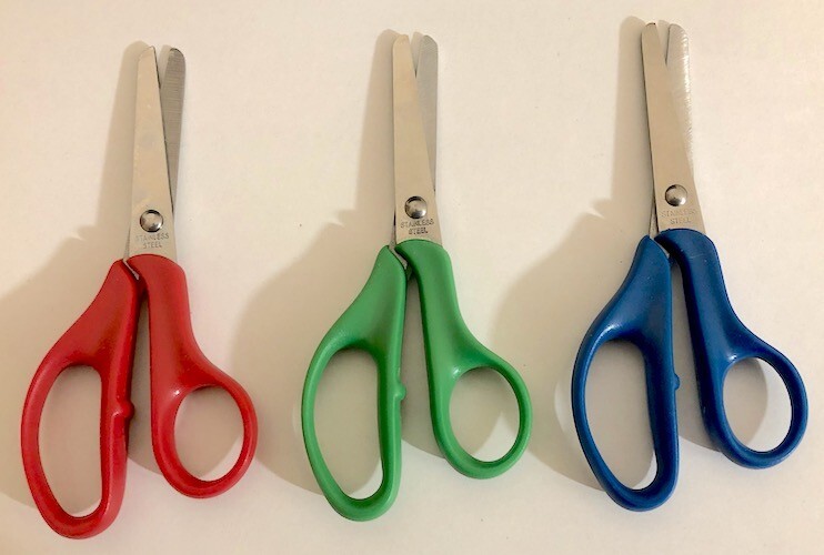 New Small 5" SCISSORS: Stainless Steel, Blunt Tip, Right or Left Handed, Safety