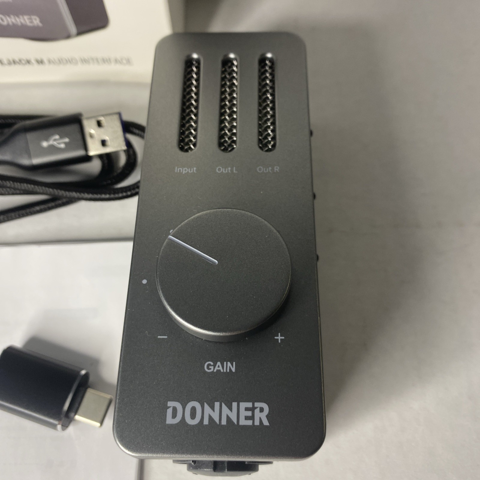 Donner Livejack M Grey 3.7V 1000mAh Battery USB C Charging Audio Interface