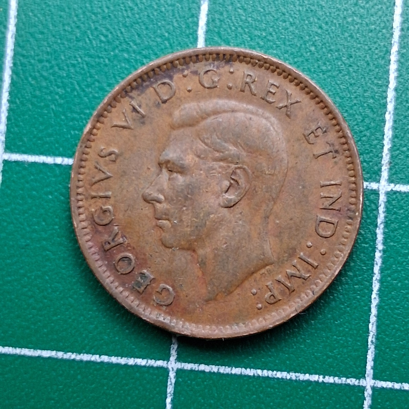 1946 Canada 1 Cent King George VI / Maple Leaf Bronze Coin