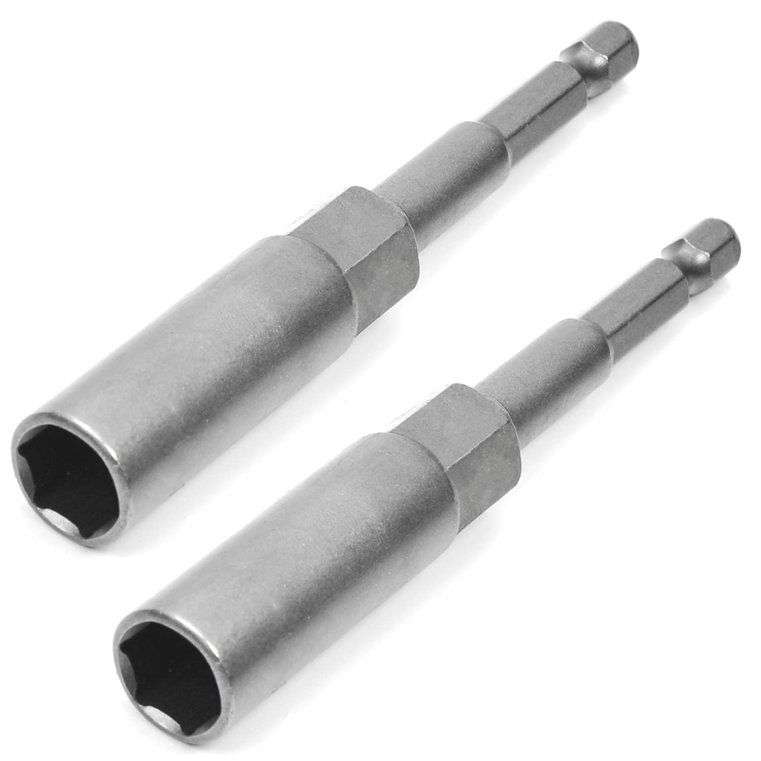 1/4" Quick-Change Hex Shank 10mm Nut Setter Driver Drill Bit 2Pcs