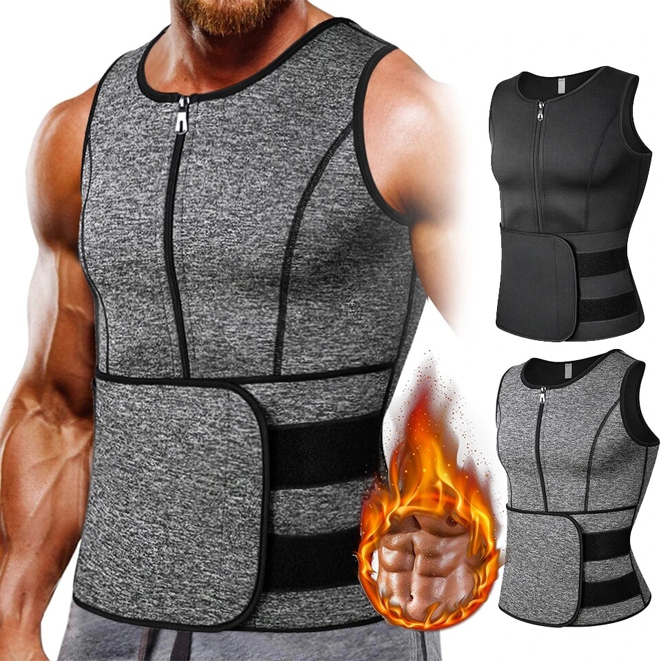 Gynecomastia Compress Tank Top Men's Slimming Body Shaper Vest Sport Sauna Suits
