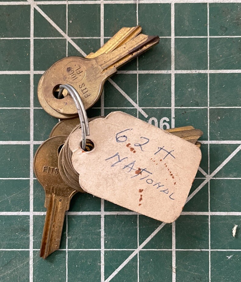 6 1069 FL National Key Blanks 62h Uncut Brass Locksmith