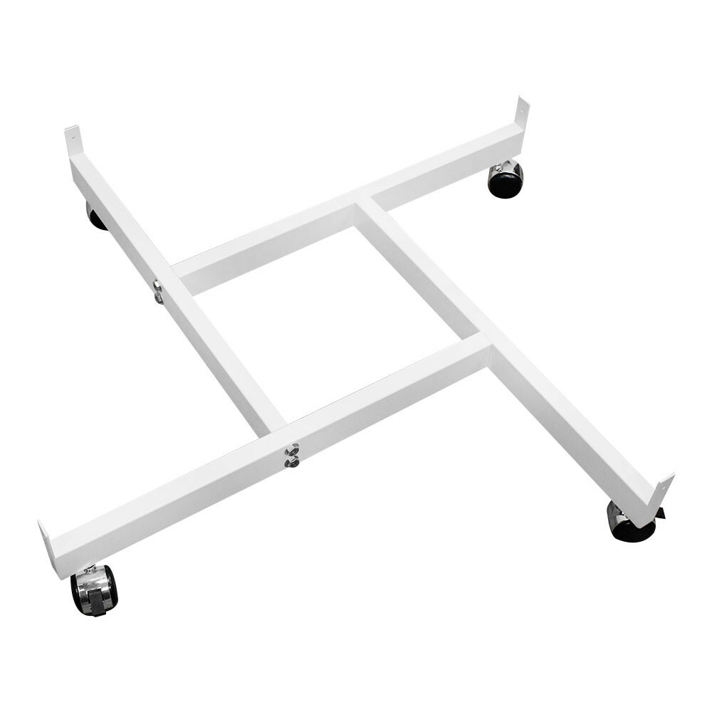 4 Way Rolling Pinwheel Dolly Base for Gridwall Panels White 37" x 37"