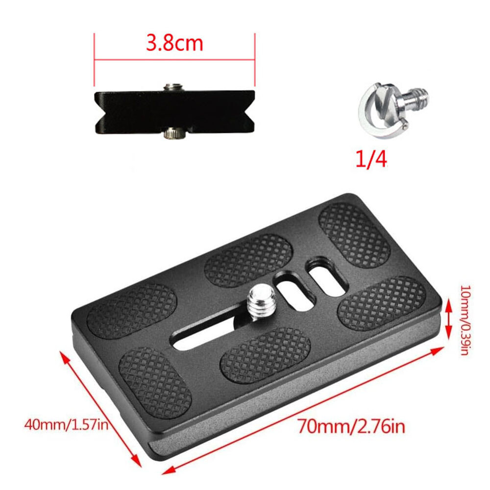 4XPU70 Quick Release Plate For Digital Camera Tripod Ballhead Lens Mount Adapter