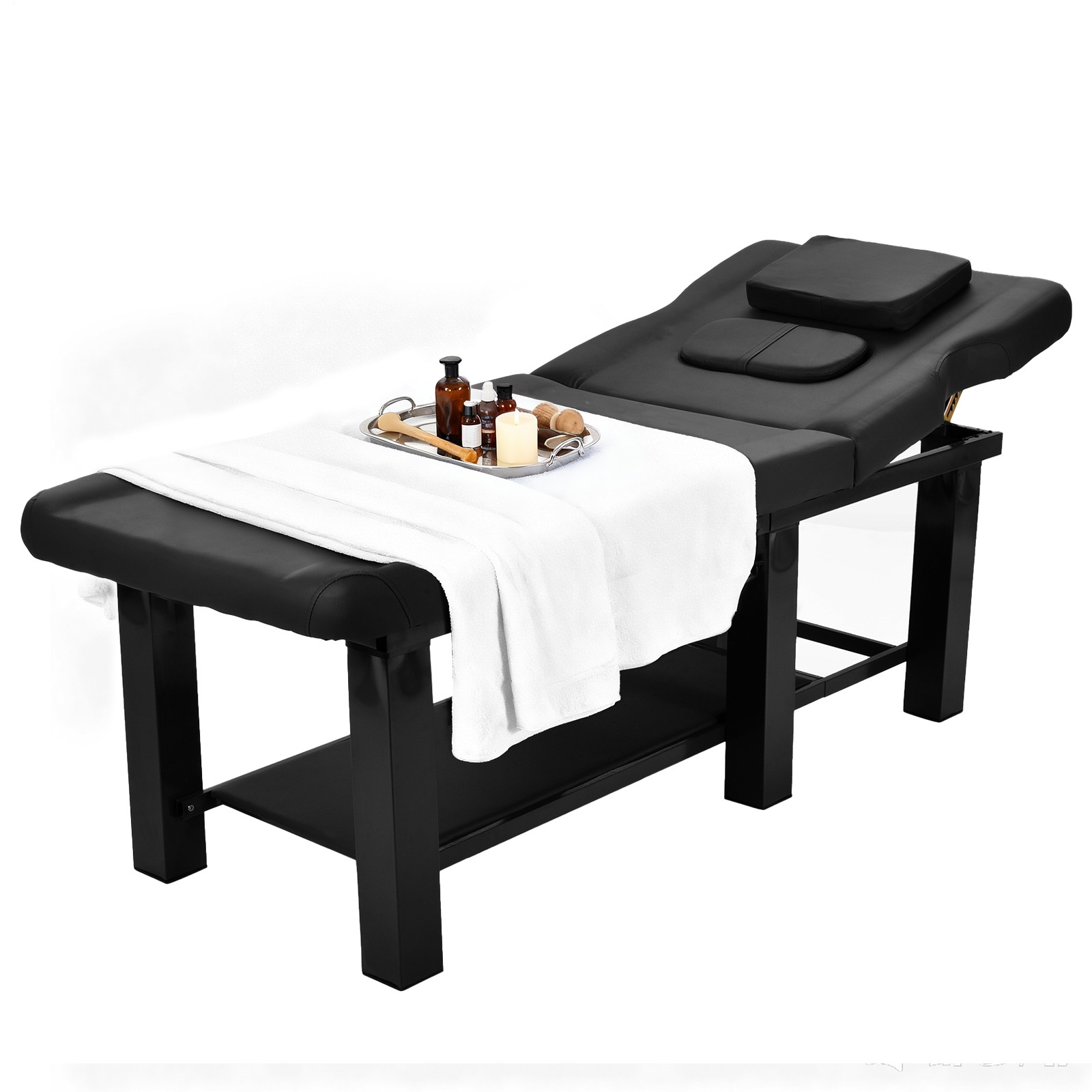 Stationary Massage Table with Backrest for Treatment Table Physical Therapy Tabl
