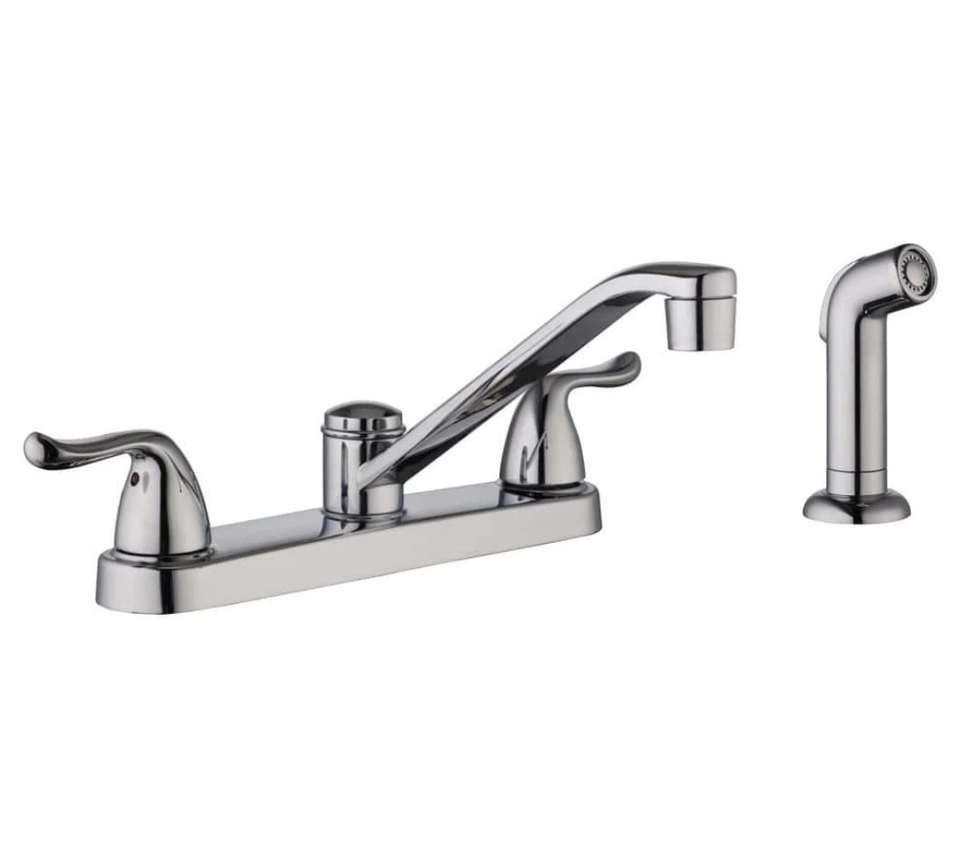 Glacier Bay Constructor 2-Handle Kitchen Faucet Chrome w/ Side Sprayer