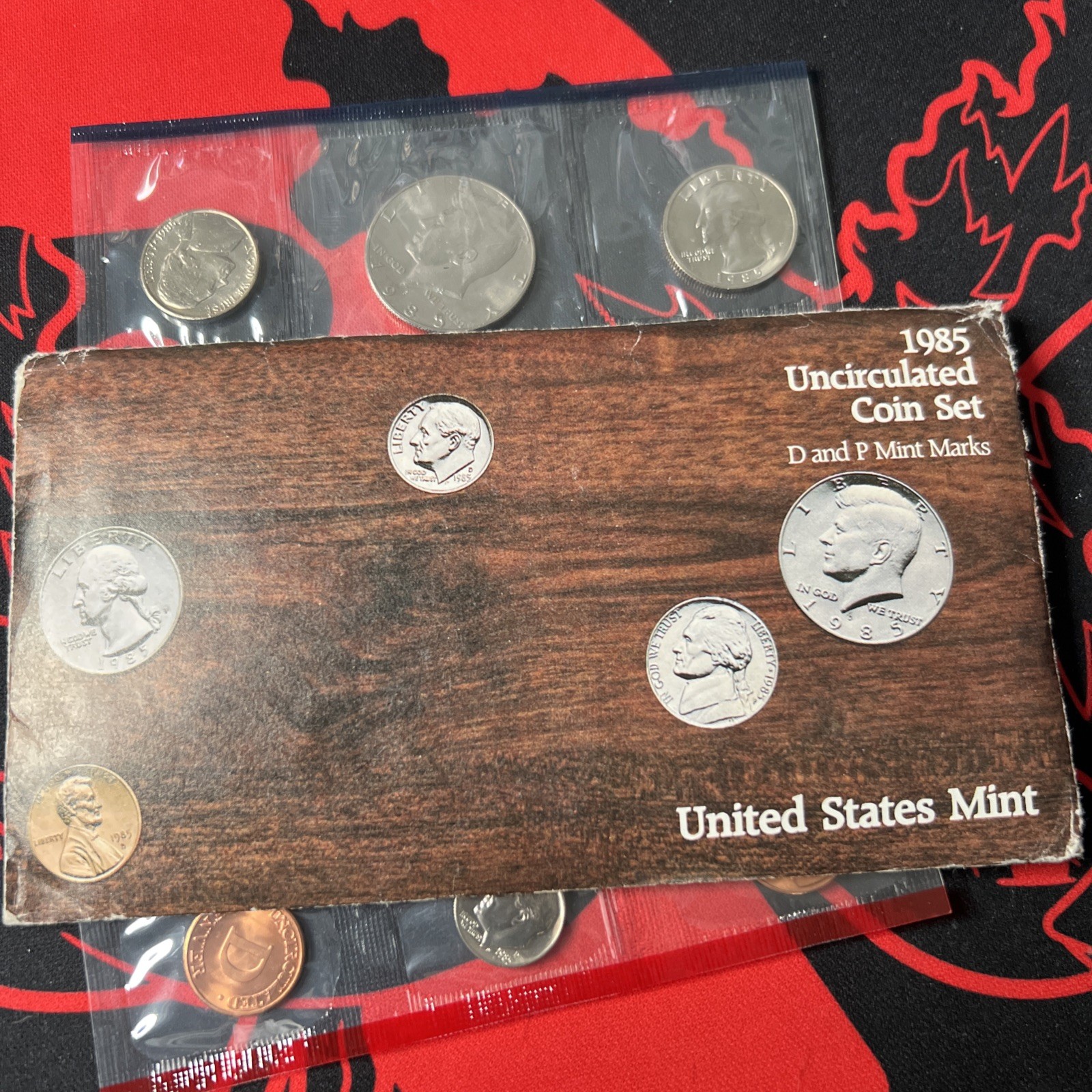 1985 unicirculated coin set P & D