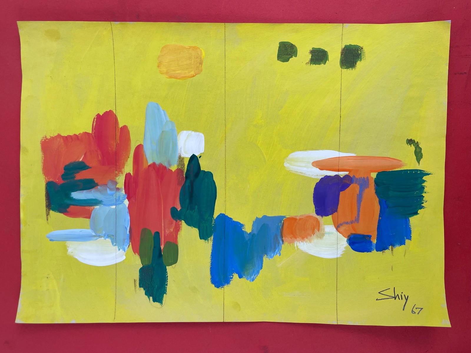 Shiy De-jinn Drawing on paper (Handmade) signed