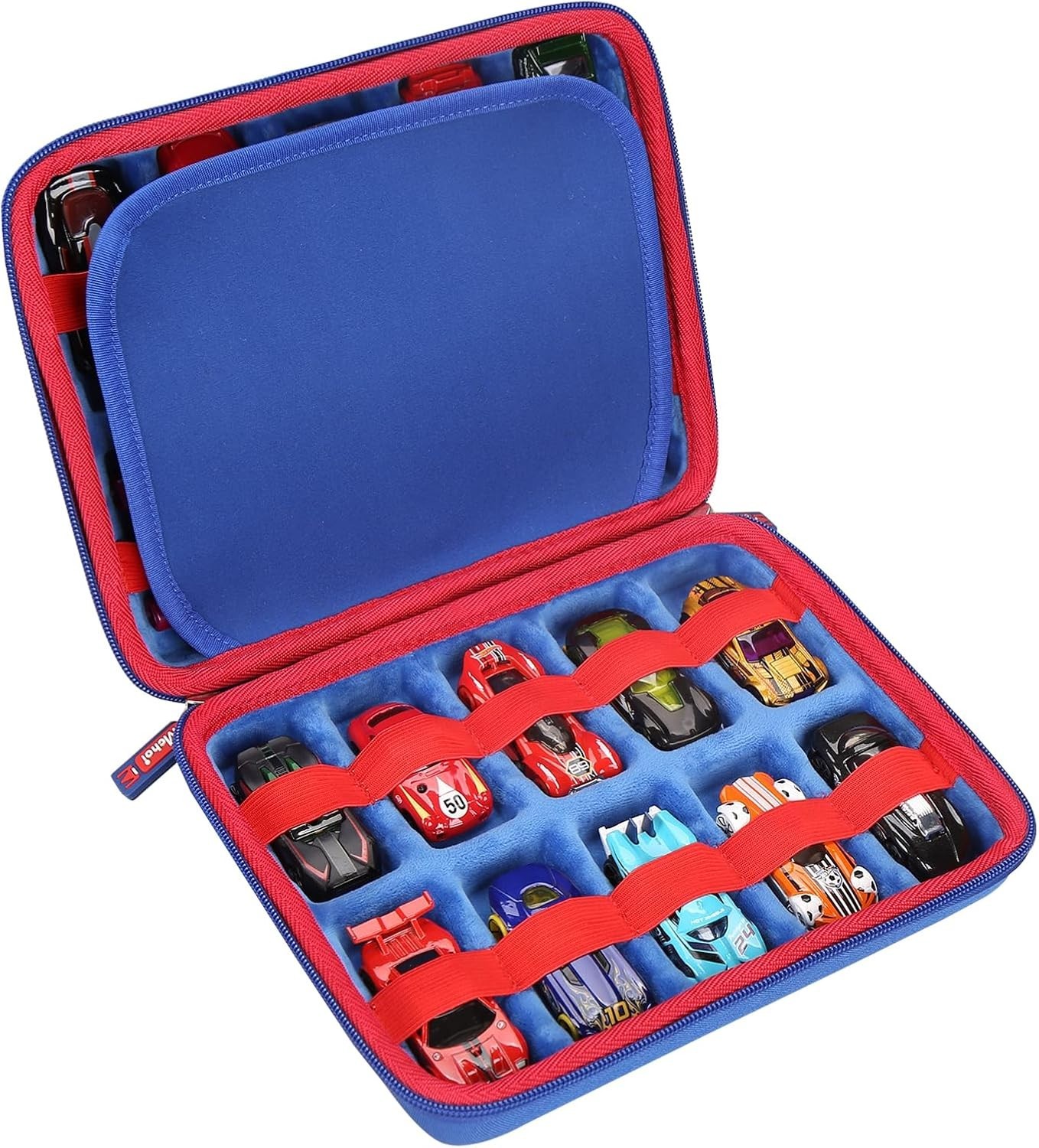 Shockproof Carrying Case for Hot Wheels 20 Cars, Toy Car Organizer for Your M...