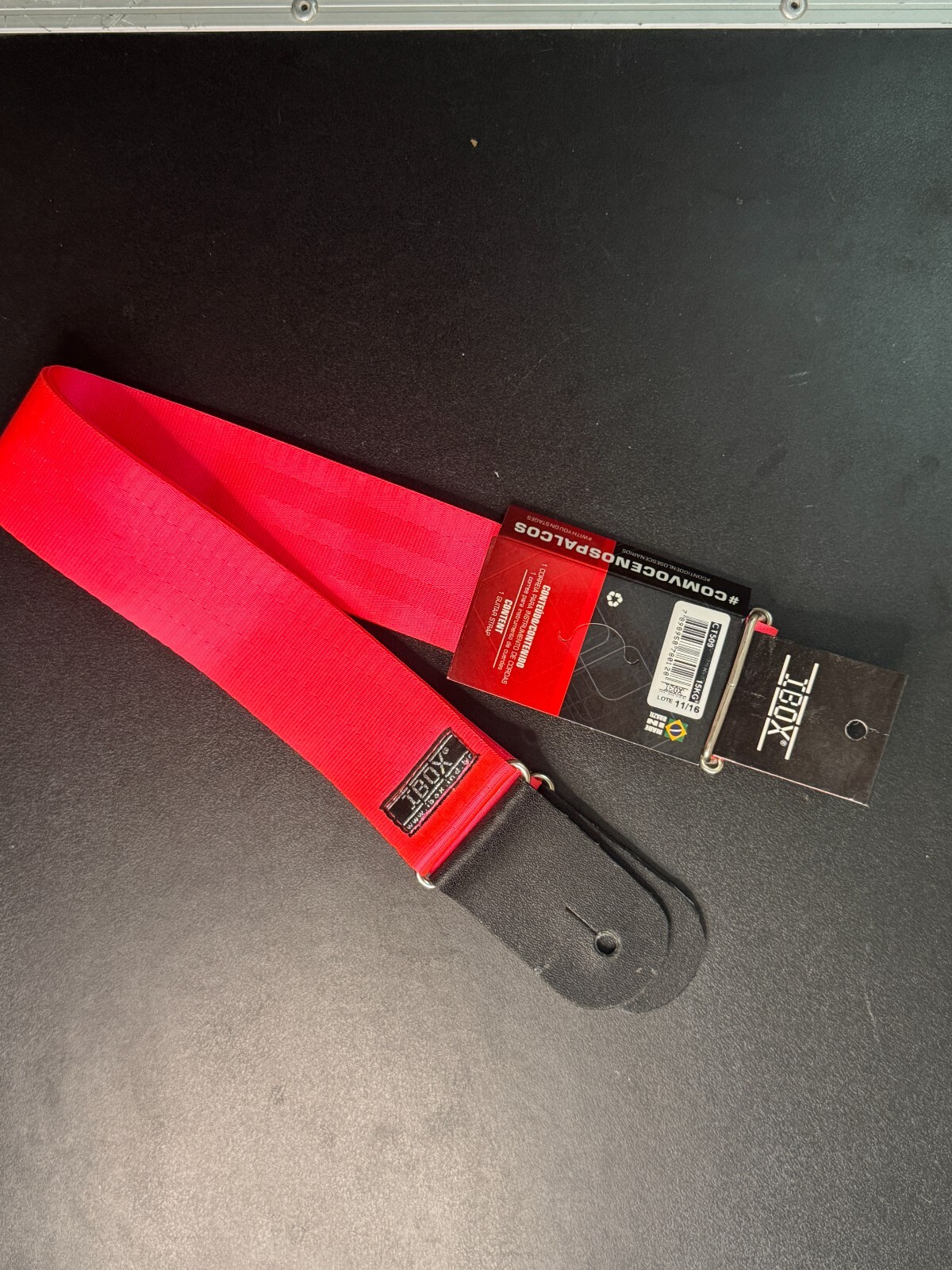 IBox Adjustable Guitar Strap-Durable Nylon with Leather Ends
