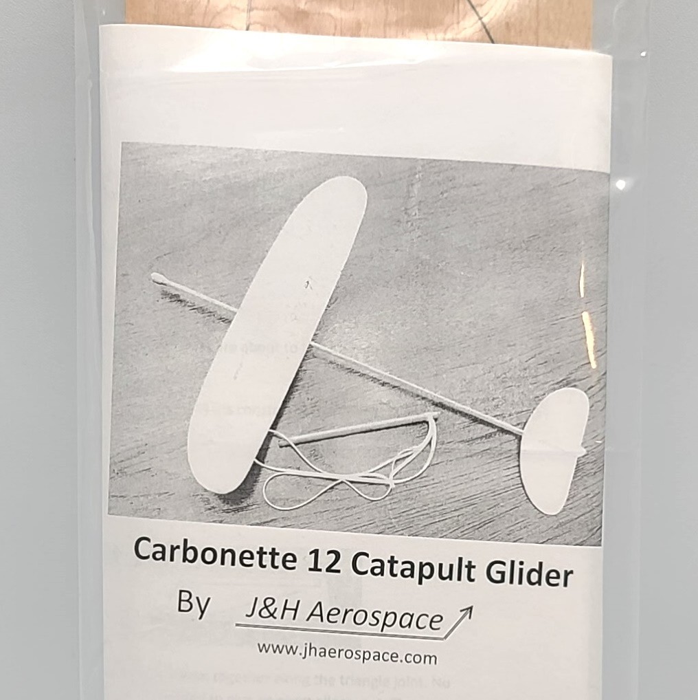 ⭐️ Carbonette 12 Catapult Launched Glider Rubberband Airplane - J&H Aerospace