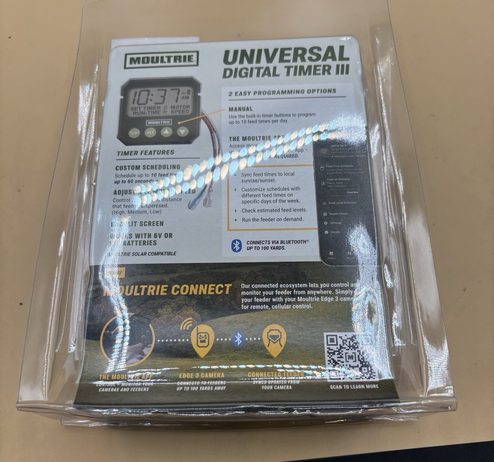 Moultrie Universal Digital Timer III Programmable Feeder Timer Black (MFA-15095)