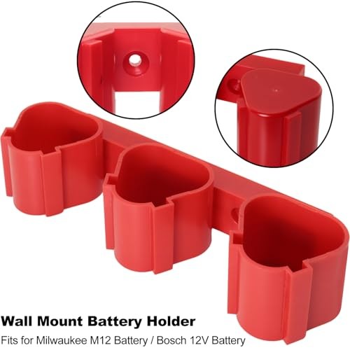 Vertical Wall Mount Battery Holder for 12V 10.8V Vertical Insert Battery