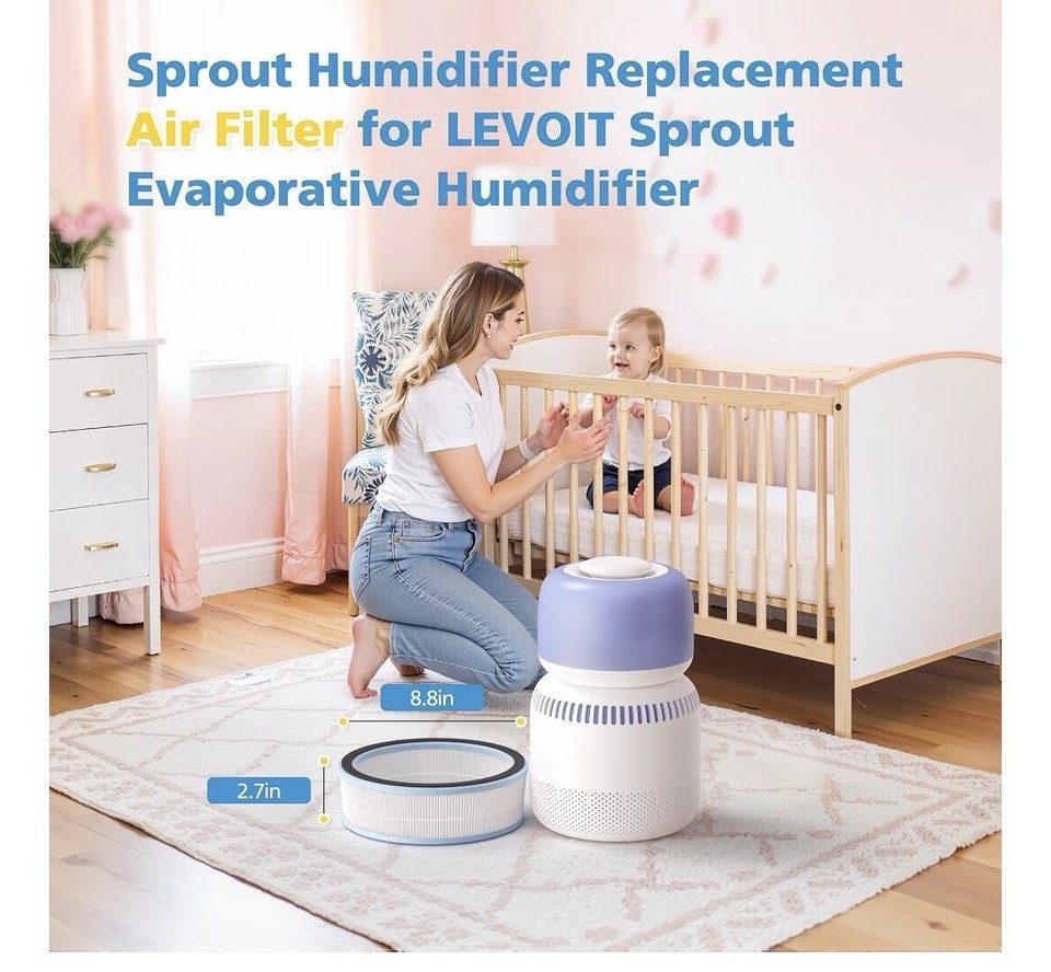 2 Pack Air Filters for LEVOIT Sprout Evaporative Humidifier