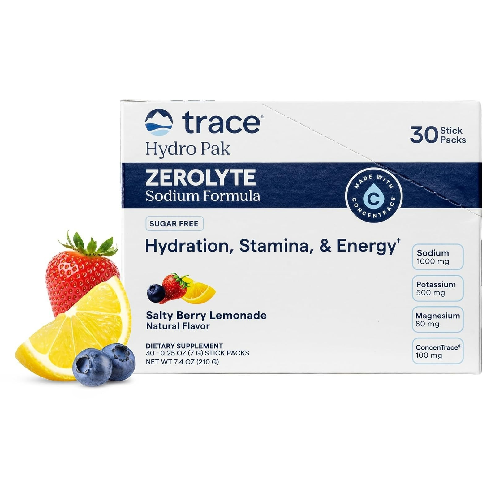 ZeroLyte Electrolyte Drink Mix - Salty Watermelon, 30 Packets