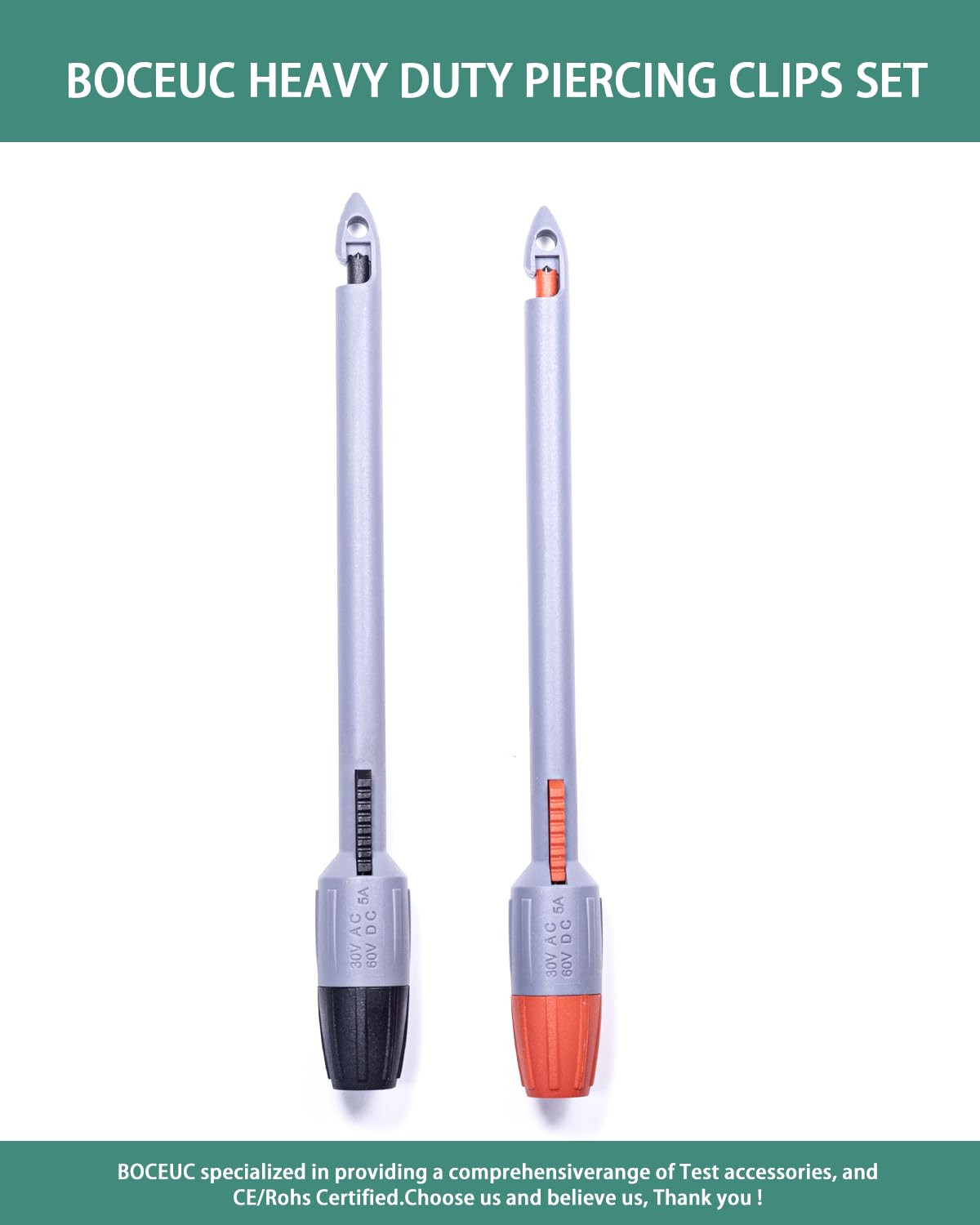 Heavy Duty Wire Piercing Probe, Multimeter Probes Kit for 2Mm Standard Pin Tip