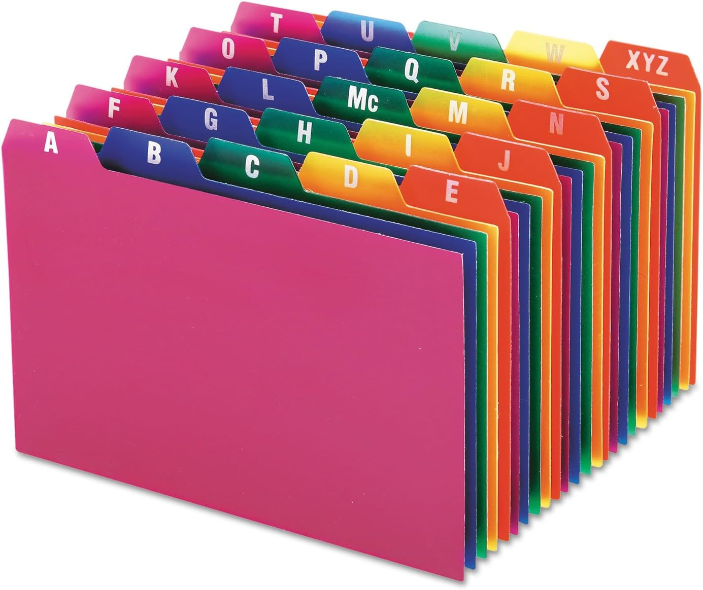Card Guides, Alpha, 1/5 Tab, Polypropylene, 4 X 6, 25/Set