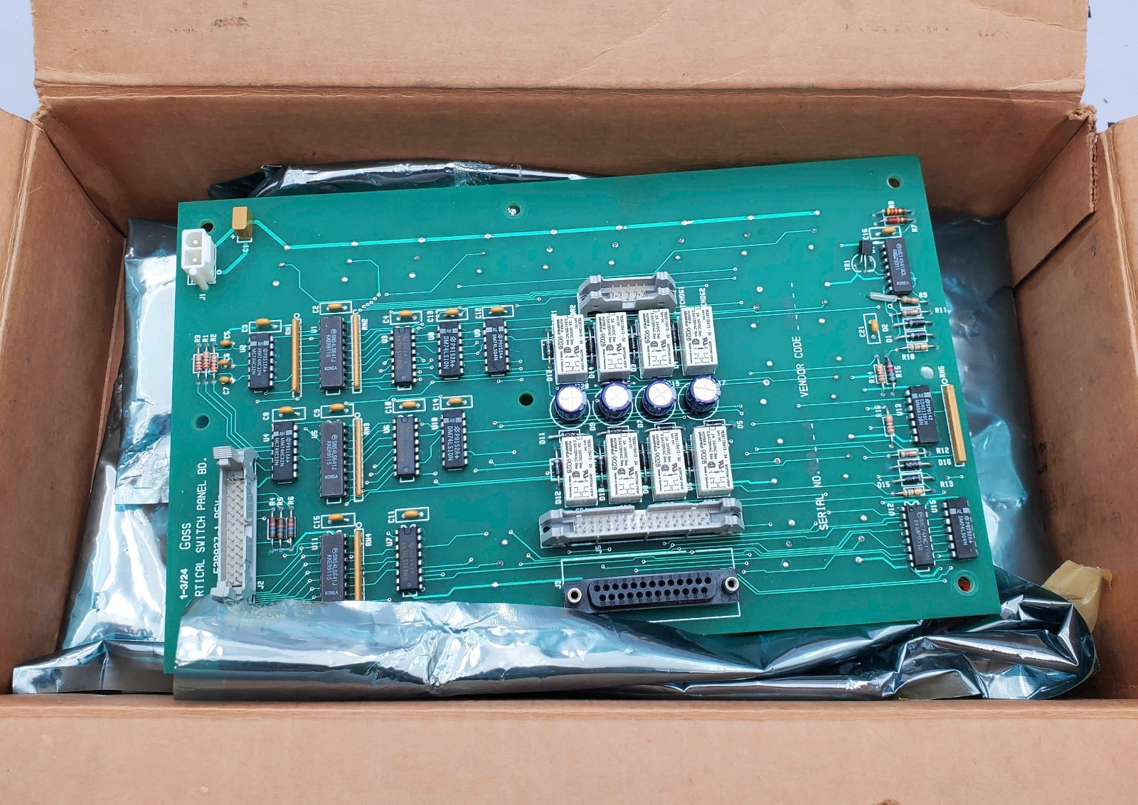 Goss E28937-1 Vertical Switch Panel Board Assembly