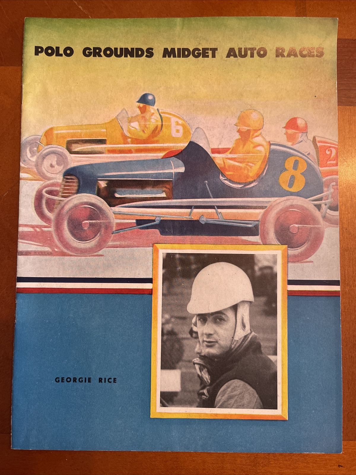 1940s Polo Grounds New York Midget Race Program, Georgie Rice Cover