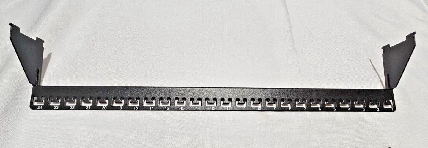24 Port Patch Panel Rackmount Backbar only Wire Manager lot of 5