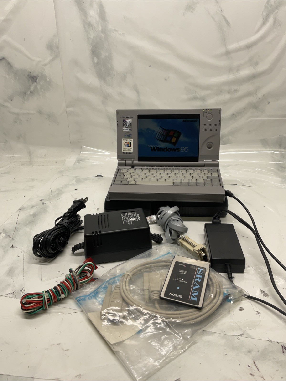 RARE Toshiba Libretto 70CT Mini Notebook with Work Station And Extra Accessories
