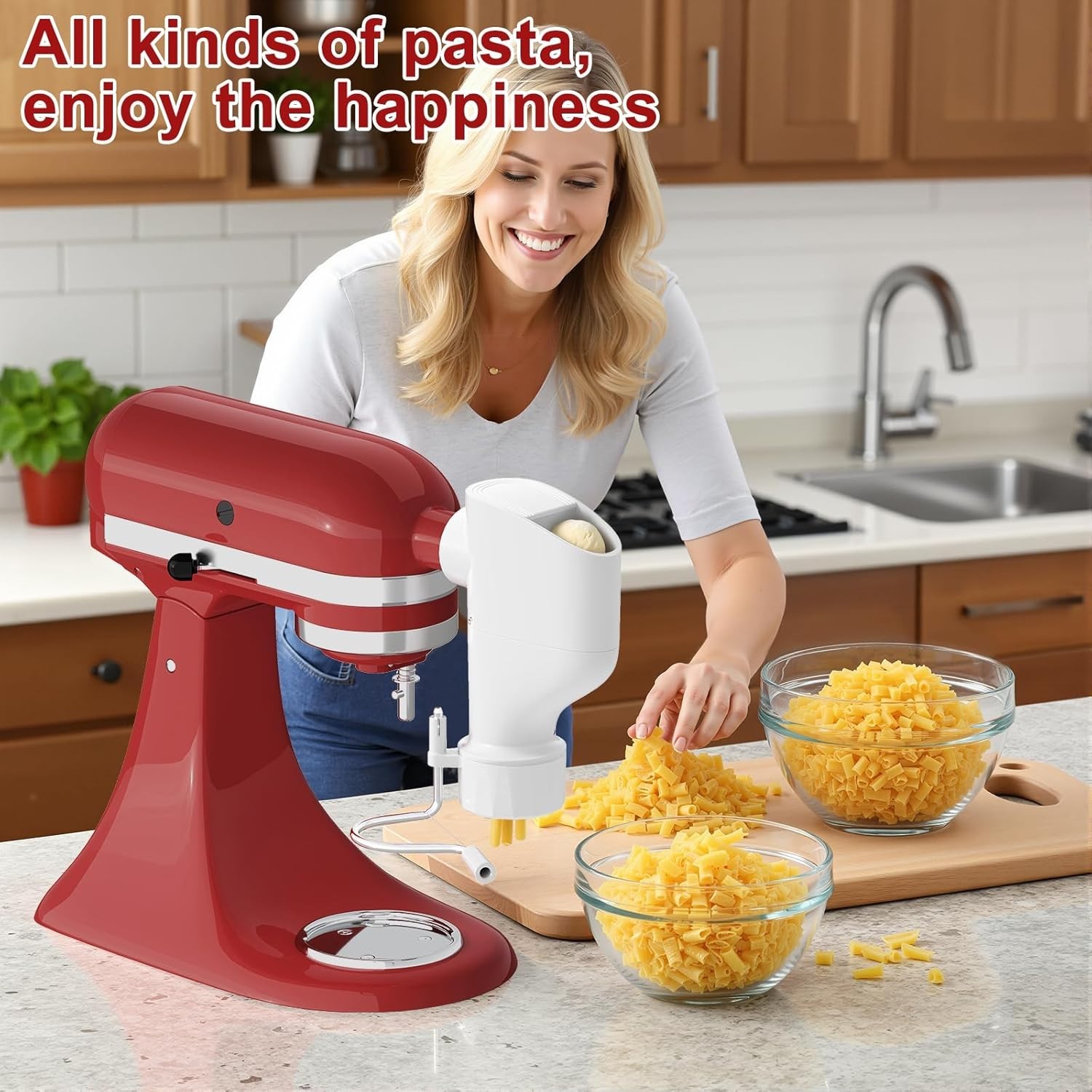 Versatile Kitchenaid Pasta Maker with 7 Plates & Durable High-Strength Plastic