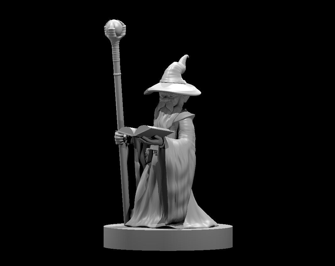 Gnome Male Wizard V2 Sorcerer Adventurer NPC 28mm Scale DND D&D Tabletop Mini