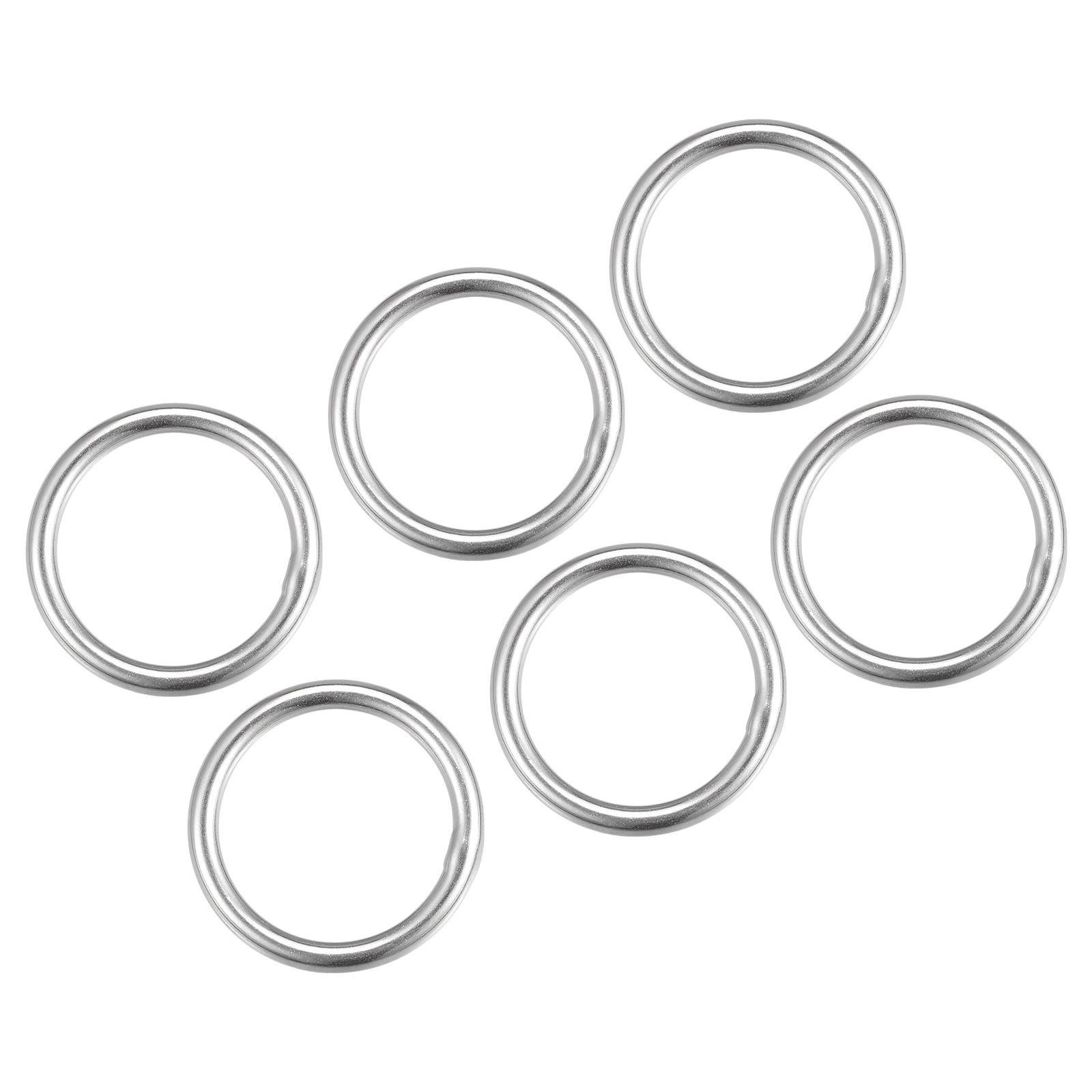 316 Stainless Steel O Rings (35x5mm) 6pcs, Welded Round Ring
