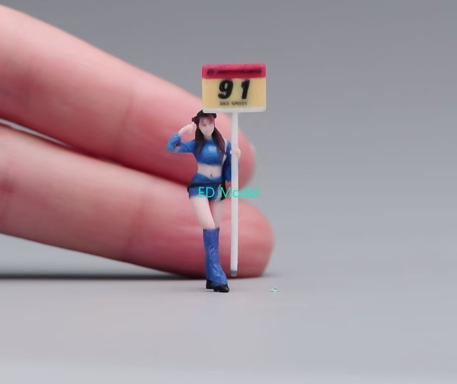 BN  1:64 Painted Figure Model Miniature  Diorama Signboard Model Lady Sand Hot