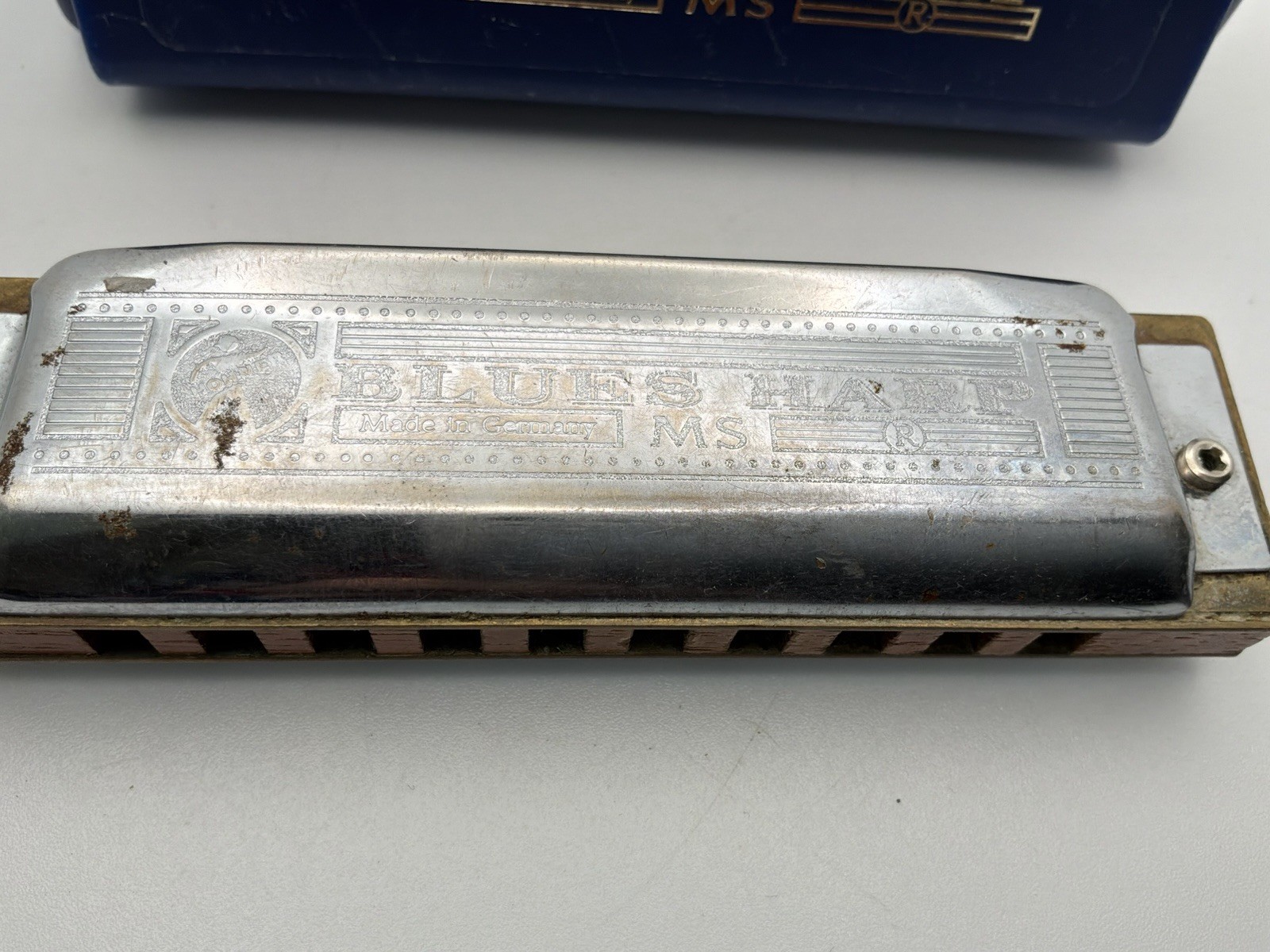 Hohner Blues Harp MS 532/20 Key D Diatonic Harmonica Germany w/ Case & Manual